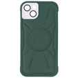 Etui do iPhone 15 Plus, ERBORD Armor Mag do MagSafe, zielone