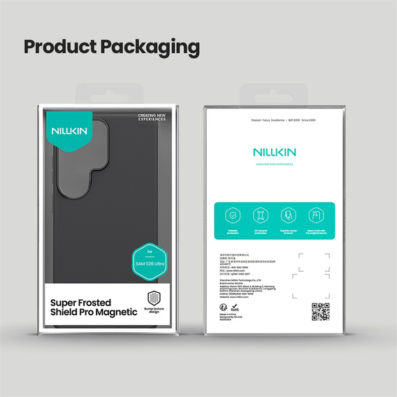 Etui NILLKIN do Samsung Galaxy S26 Ultra, Frosted Shield, do MagSafe, czarne