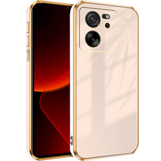 Zestaw Etui do Xiaomi 13T / 13T Pro, Glamour CamShield, różowe rose gold + Szkło