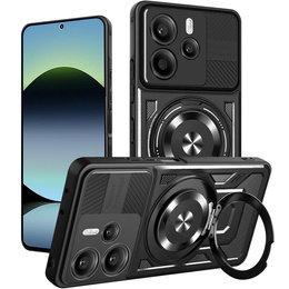 Etui Magnetyczne z Podstawką do Xiaomi Redmi Note 14 4G – Czarne