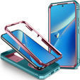 Etui do Samsung Galaxy A54 5G, Slide Lens Lid, Różowe / zielone