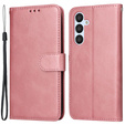 Etui z klapką do Samsung Galaxy A34 5G, Leather Wallet, różowe rose gold
