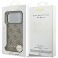 Etui GUESS do iPhone 17 Pro, 4G Charms Collection Hardcase, do MagSafe, brązowe