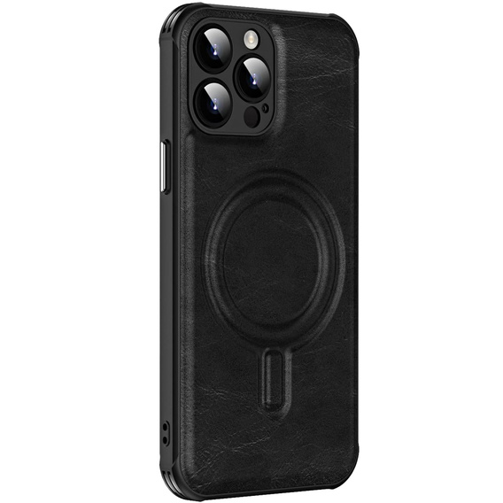Etui magnetyczne do iPhone 15 Pro, do MagSafe, czarne