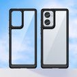 Etui do Motorola Edge 50 Fusion 5G, Fusion Hybrid, przezroczyste / czarne