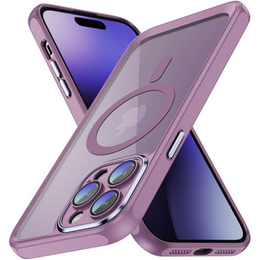 Etui do iPhone 15 Pro Max, ERBORD Impact Guard, do MagSafe, fioletowe