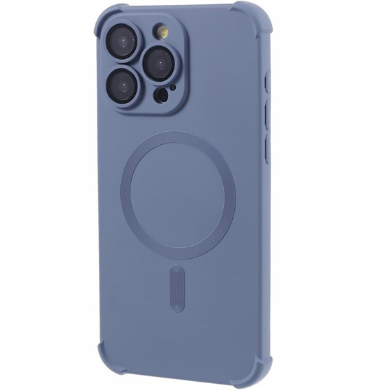Etui silikonowe do iPhone 15 Pro Max, Magnetic, do MagSafe, niebieskie