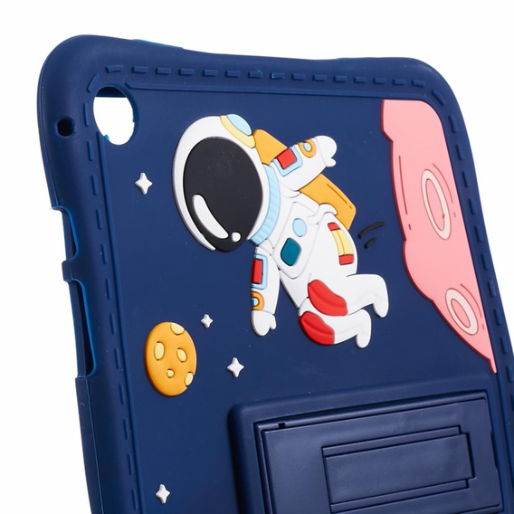 Etui silikonowe dla dzieci do Samsung Galaxy Tab A9+ X210 / X215 / X216B, Pancerne, Astronauta, Granatowe