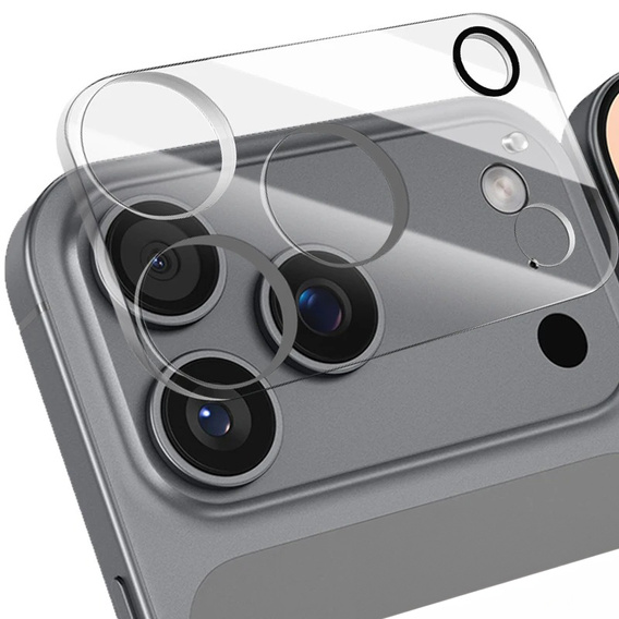 2x Szkło hartowane ERBORD na wyspę aparatów do iPhone 17 Pro Max, przezroczyste
