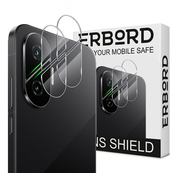 2x Szkło hartowane na aparat ERBORD do Xiaomi Poco F7, Przezroczyste
