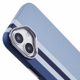 Etui do iPhone 16, Carbon Fiber MagSafe, niebieskie
