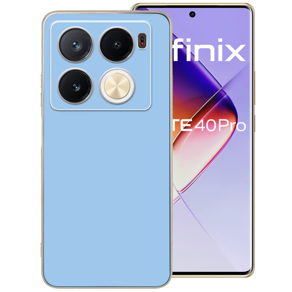 Etui do Infinix Note 40 Pro, Glamour CamShield, niebieskie