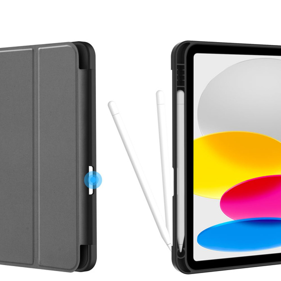 Etui do iPad 11" 2025 A16 (11 gen.) / iPad 10.9" 2022 (10 gen.), Smart Pencil, z miejscem na rysik, czarne