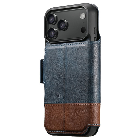 Etui z klapką 2w1 SUTENI do iPhone 17 Pro Max, do MagSafe, niebieskie