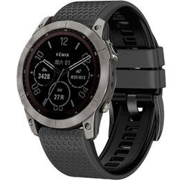 Pasek Silikonowy do Garmin Fenix 5/6/7 Forerunner 965/955/945/935 22mm, Szary / Czarny