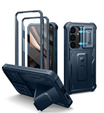 Etui pancerne do Samsung Galaxy S25, Dexnor Full Body (Two Frames), granatowe