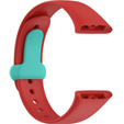 Pasek Silikonowy do Xiaomi Redmi Watch 3, Czerwony / Turkusowy