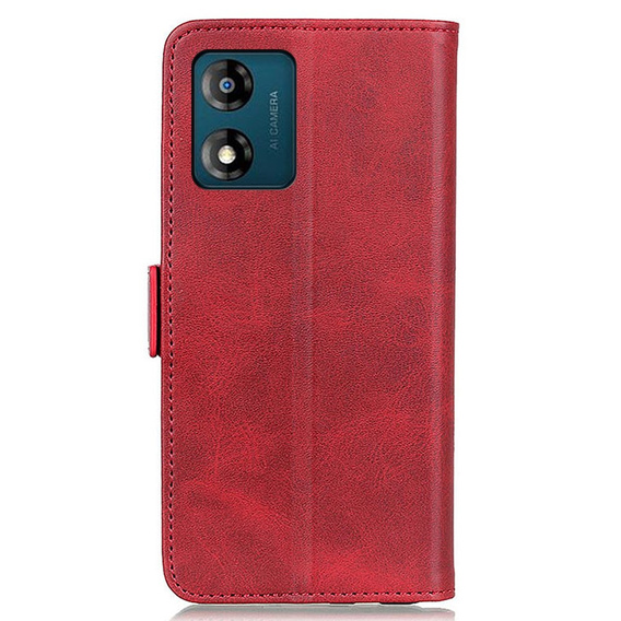 Etui z klapką do Motorola Moto E13, Wallet, czerwone