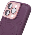 Etui do iPhone 15 Pro, ERBORD Armor Mag do MagSafe, bordowe