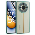 Etui do Realme 11 Pro 5G / Pro+ 5G, Electroplating Frame, przezroczyste / zielone
