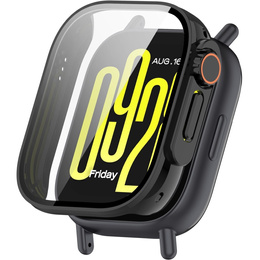 Etui z hartowanym szkłem do Xiaomi Redmi Watch 5 Active – pełna ochrona 2w1 - czarne