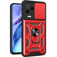Etui pancerne do Infinix Note 12 2023, CamShield Slide, czerwone