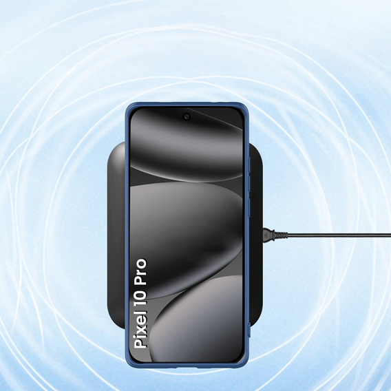 Etui do Google Pixel 10 / 10 Pro, do MagSafe, silikonowe, niebieskie