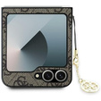 Etui GUESS do Samsung Galaxy Z Flip7 FE / Z Flip6, 4G Charms Collection Hardcase, brązowe