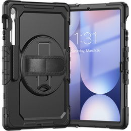 Etui do Samsung Galaxy Tab S10 FE+ (SM‑X620/X626B) – folia PET i pasek na ramię – czarne