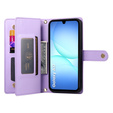 Etui z klapką do Samsung Galaxy A17 5G, Wallet Zipper Pocket, fioletowe
