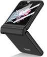 Etui do Samsung Galaxy Z Flip7 FE / Z Flip6, Ring Holder, ze szkłem, czarne