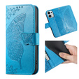 Etui z klapką do Oppo A6 Pro 5G, Butterfly, niebieskie