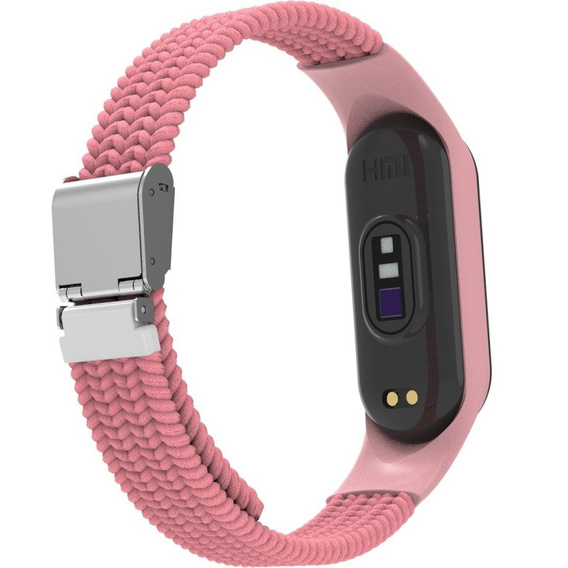 Pasek nylonowy do Xiaomi Mi Band 5/6/7/7 NFC, Pink