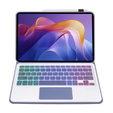 Etui z klawiaturą Bluetooth i touchpadem do Xiaomi Redmi Pad 2 – fioletowe