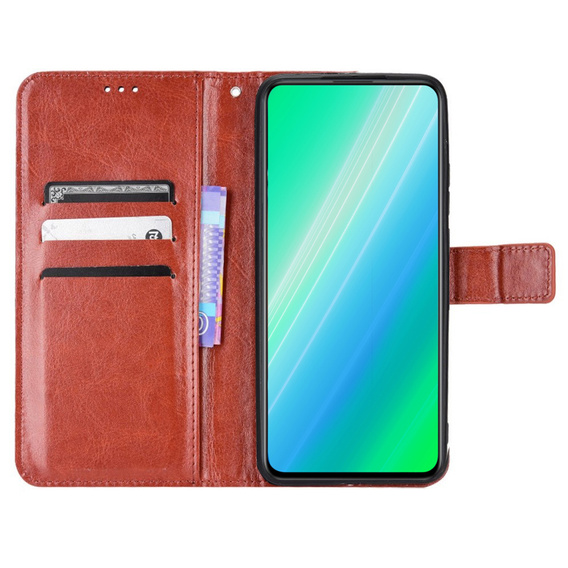 Etui z klapką do OnePlus Nord CE 3 Lite 5G, Crazy Horse Wallet, brązowe