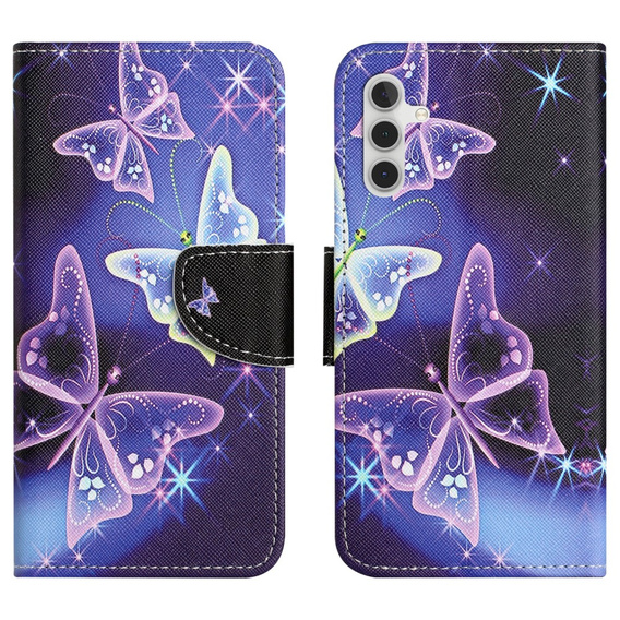 Etui z klapką do Samsung Galaxy M15 5G, Wallet, Sparkling Butterflies