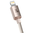 Baseus Crystal Shine kabel USB‑C – Lightning 2 m 20 W - Różowy