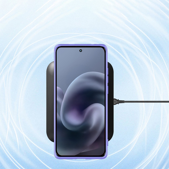 Etui do Motorola Moto G86 5G, Silicone Lite, do MagSafe, fioletowe