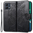Etui z klapką do Motorola Moto G84, Butterfly, czarne