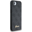 Etui GUESS do iPhone 16E, 4G Metal Gold Logo, czarne