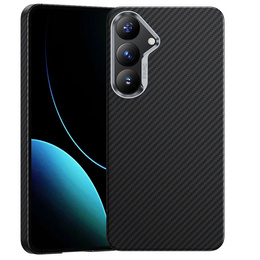 Etui BENKS Kevlar do Samsung Galaxy S25, Carbon Fiber 600D 0043, do MagSafe, czarne