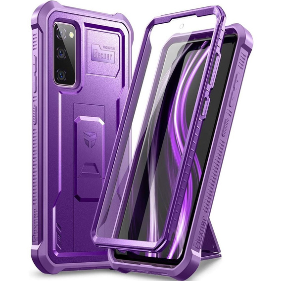 Etui pancerne do Samsung Galaxy S20 FE, Dexnor Full Body, fioletowe