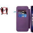 Etui z klapką do Samsung Galaxy S25+ Plus, RFID Wallet MagSafe z ochroną aparatu, fioletowe