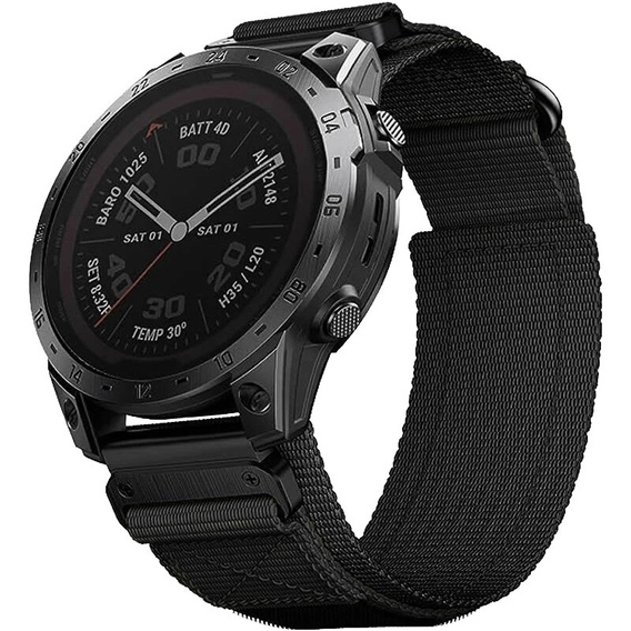 Pasek Nylonowy Quickfit do Garmin Fenix 5/6/6 PRO/7/8 47mm Forerunner 965/955/945, Czarny