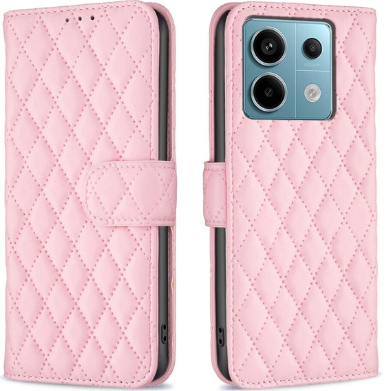 Etui z klapką do Xiaomi Redmi Note 13 Pro 5G, Wallet, BINFEN COLOR, różowe