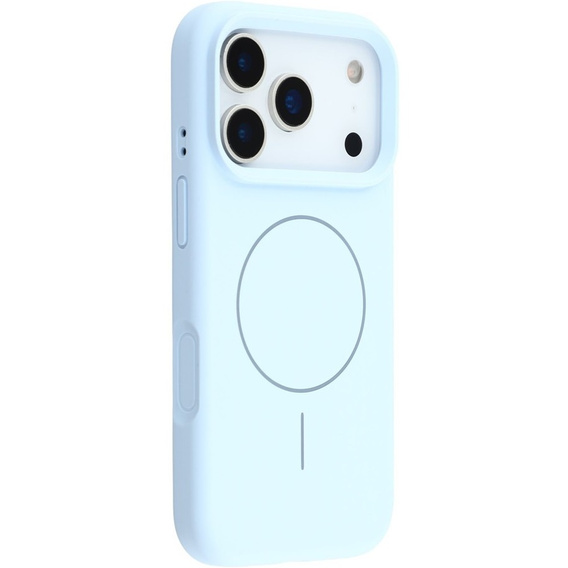 Etui silikonowe do iPhone 17 Pro - kompatybilne z MagSafe, antywstrząsowe, niebieskie