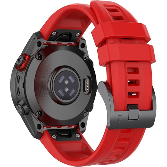 Pasek Silikonowy QuickFit 20mm do Garmin Fenix 5S/6S/7S/ 8 43mm, Czerwony