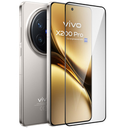 Szkło Hartowane 3D do Vivo X200 Pro 5G, czarna ramka