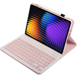 Etui z klawiaturą bluetooth do Xiaomi Pad 7 / 7 Pro, Różowe
