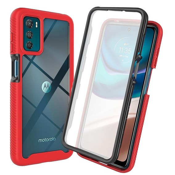 Etui do Motorola Moto G42 4G, Shockproof, z folią, czerwone